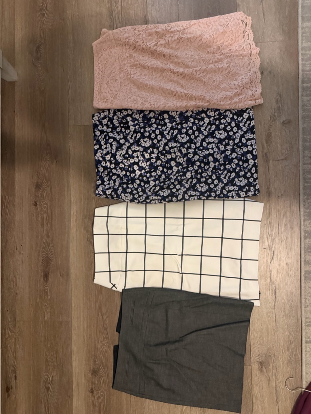 Express Women's Skirt Set - Blush Lace, Navy Floral, White Grid, Charcoal